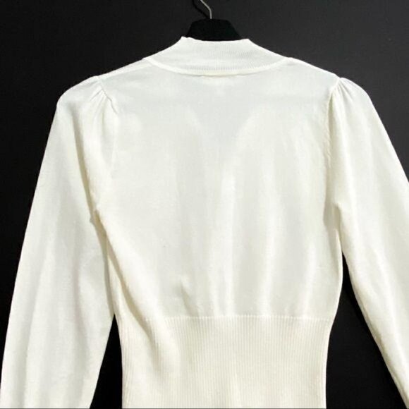 ASOS Off White Front Zip Cropped Top, Size 4 - Picture 8 of 12